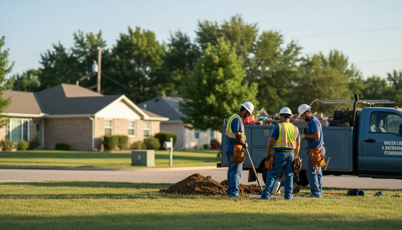 Residential water line and bathroom plumbing service in Viking, MN